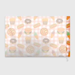 Флаг 3D Pizza donut burger fries ice cream pattern - фото 2