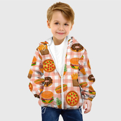 Детская куртка 3D Pizza donut burger fries ice cream pattern - фото 2