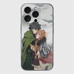 Чехол для iPhone 16 Pro Max силиконовый с защитой камеры Наофуми и Рафталия Восхождение героя щита