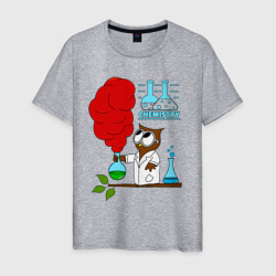 Сова химик – Мужская футболка хлопок с принтом купить со скидкой в -20%