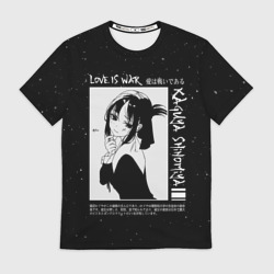 Мужская футболка 3D Kaguya Shinomiya в любви как на войне