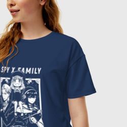 Женская футболка хлопок Oversize Семья шпиона Spy X family anime - фото 2