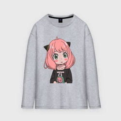 Женский лонгслив oversize хлопок Anya Forger Spy x Family Аня Форджер Семья Шпиона