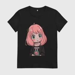 Женская футболка хлопок Anya Forger Spy x Family Аня Форджер Семья Шпиона