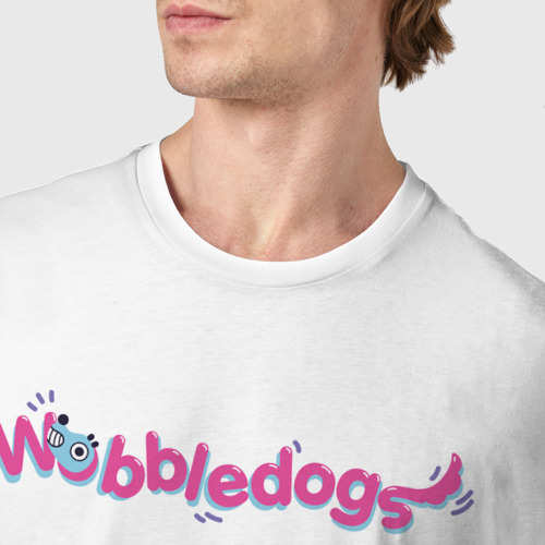 Мужская футболка хлопок Wobbledogs text logo - фото 6