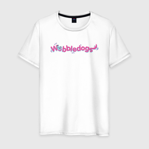 Мужская футболка хлопок Wobbledogs text logo
