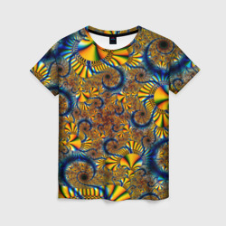 Женская футболка 3D Fractal color pattern
