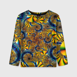 Детский лонгслив 3D Fractal color pattern