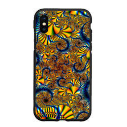 Чехол для iPhone XS Max матовый Fractal color pattern