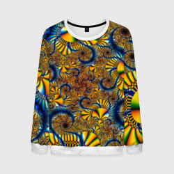 Мужской свитшот 3D Fractal color pattern