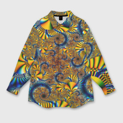 Мужская рубашка oversize 3D Fractal color pattern