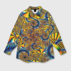 Женская рубашка oversize 3D Fractal color pattern