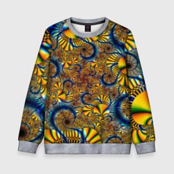 Детский свитшот 3D Fractal color pattern