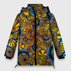 Женская зимняя куртка Oversize Fractal color pattern