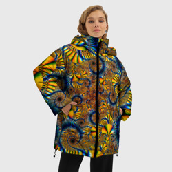 Женская зимняя куртка Oversize Fractal color pattern - фото 2