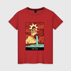 Звезда карта Таро | The Star Tarot Card – Женская футболка хлопок с принтом купить со скидкой в -20%