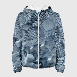 Женская куртка 3D Geometric fractal cubes