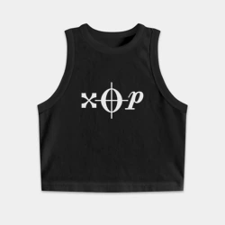 Женская укороченная майка-топ хлопок Хор