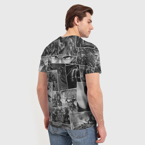 Мужская футболка 3D с принтом Тёмные души комикс, вид сзади #2