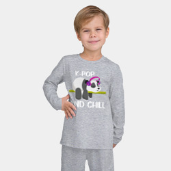 Детская пижама с лонгсливом хлопок Панда на кей попе и расслабоне - фото 2
