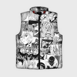 Женский жилет утепленный 3D Евангелион паттерн
