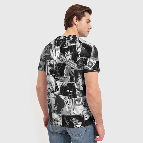 Мужская футболка 3D с принтом Хэллсинг паттерн Hellsing, вид сзади #2