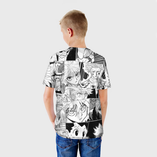 Детская футболка 3D с принтом Hunter x Hunter pattern, вид сзади #2