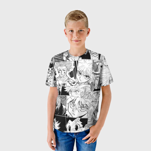 Детская футболка 3D с принтом Hunter x Hunter pattern, фото на моделе #1