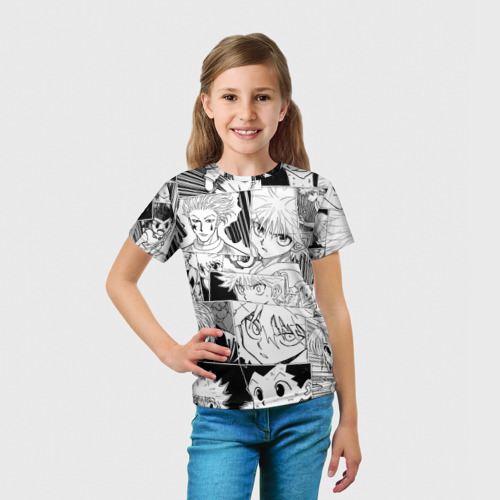 Детская футболка 3D с принтом Hunter x Hunter pattern, вид сбоку #3