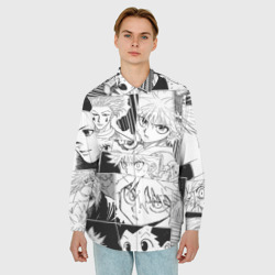 Мужская рубашка oversize 3D Hunter x Hunter pattern - фото 2