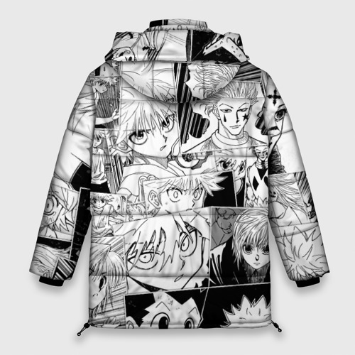 Женская зимняя куртка Oversize Hunter x Hunter pattern, цвет черный - фото 2