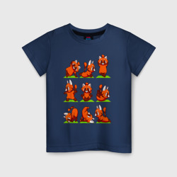 Детская футболка хлопок Йога красной панды