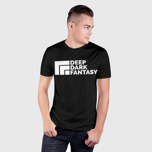 Мужская футболка 3D Slim с принтом Глубокие темные фантазии | Гачи, фото на моделе #1