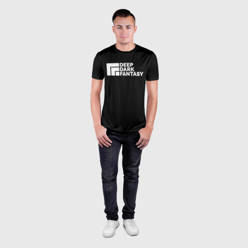 Мужская футболка 3D Slim с принтом Глубокие темные фантазии | Гачи, вид сбоку #3