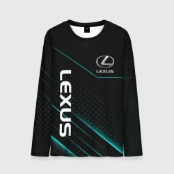Мужской лонгслив 3D Lexus Лексус неон линии