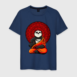 Мужская футболка хлопок Медитация панды Дзен