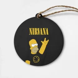Деревянная игрушка круг Nirvana гомер Симпсон, Simpsons