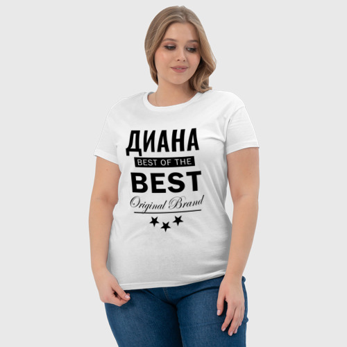 Женская футболка хлопок ДИАНА BEST OF THE BEST, цвет белый - фото 6