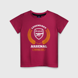 Светящаяся детская футболка Лого Arsenal и надпись Legendary Football Club