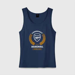 Женская майка хлопок Лого Arsenal и надпись Legendary Football Club