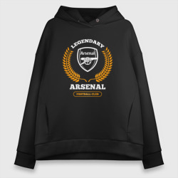 Женское светящееся худи Лого Arsenal и надпись Legendary Football Club