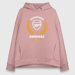 Женское светящееся худи Лого Arsenal и надпись Legendary Football Club