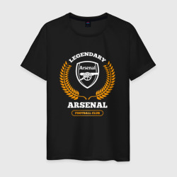 Мужская футболка хлопок Лого Arsenal и надпись Legendary Football Club