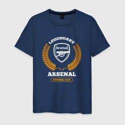 Лого Arsenal и надпись Legendary Football Club – Футболка из хлопка с принтом купить со скидкой в -20%