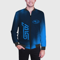 Мужской бомбер 3D Subaru STI Абстракция - фото 2