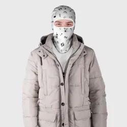 Балаклава 3D Нотные Знаки Черные на Белом - фото 2