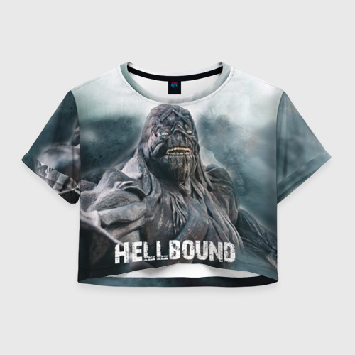 Женская футболка Crop-top 3D Hellbound - Зов ада монстр, цвет 3D печать
