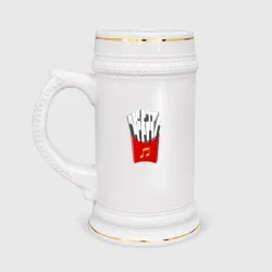 Кружка пивная Картошка фри - клавиши фортепиано
