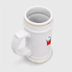 Кружка пивная Картошка фри - клавиши фортепиано - фото 2