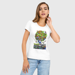 Женская футболка хлопок Slim Crazy Dave Plants - фото 2